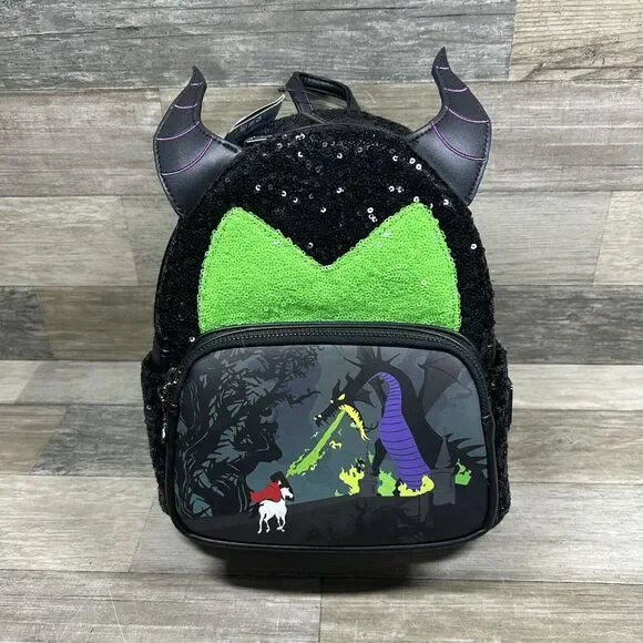 Sequin Villain Loungefly Bag Loungefly Disney Maleficent  display picture 2